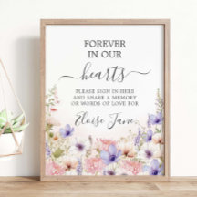 Wilde Bloemenweide Herdenkings- Funeral Memory Taf