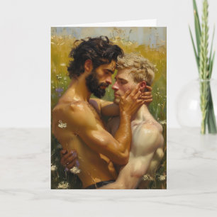 Wilde Bloemenweide Omhelzing Gouden Uur Kaart