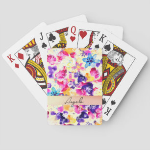Wilde Bloemenweide Vervallen Bloemen Pokerkaarten