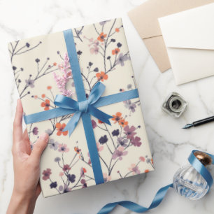 wilde bloemenweide,waterverf boho wilde bloemen,pr cadeaupapier