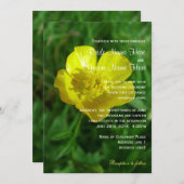 Wilde bloemgele boterbeker zomerbruiloft kaart (Voorkant / Achterkant)