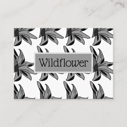 Wilde bloemkunst visitekaartje (Voorkant)