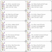 Wilde bloemnaam Weddenschap Adresetiketten Sticker (Voorkant)