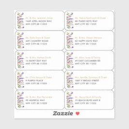 Wilde bloemnaam Weddenschap Adresetiketten Sticker