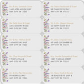 Wilde bloemnaam Weddenschap Adresetiketten Sticker (Voorkant)