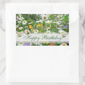 WILDE BLOEMWEIDE ~ rechthoek Sticker (Tas)