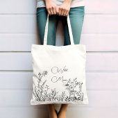 Wilde bloesems Doodles Grote Tote Bag