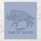 Wilde Boar met looppas Wijn Etiket (Enkel label)