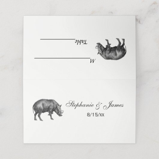  Wilde Boar Tekening BW (Buitenkant ongevouwen)