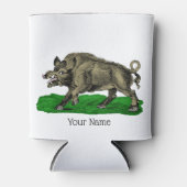 Wilde Boar Tekening BW #3C Blikjeskoeler (Voorkant)