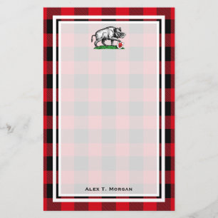 Wilde Boar Tekening BW #3C Briefpapier