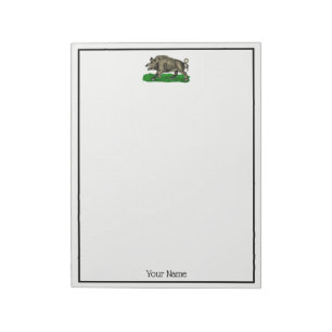 Wilde Boar Tekening BW #3C Notitieblok