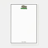  Wilde Boar Tekening BW #3C Post-it® Notes (Voorkant)