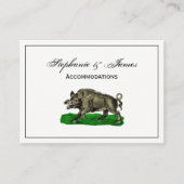  Wilde Boar Tekening BW #3C Visitekaartje (Voorkant)