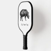 Wilde Boar Tekening BW Pickleball Paddle (Links)