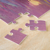 Wilde bomen bij Roze zonsondergang door de vijver Legpuzzel (Zijkant)