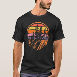 Wilde bomen in de openlucht Natuur Hiker Retro T-shirt
