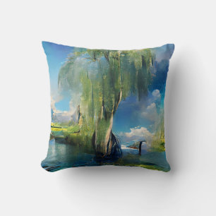 Wilde boom aan de hemel Abstract Kussen
