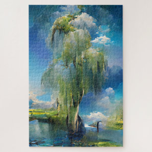 Wilde boom aan de hemel Abstract Legpuzzel