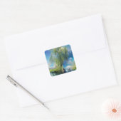 Wilde boom aan de hemel Abstract Vierkante Sticker (Envelop)
