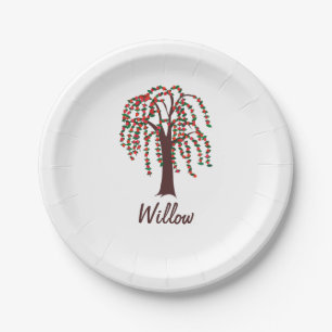 Wilde boom met hart -  papieren bordje