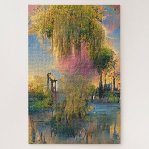 Wilde boom van de toekomst bij zonsondergang legpuzzel