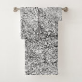 Wilde boombladeren. Abstracte Natuur Bad Handdoek (Insitu)