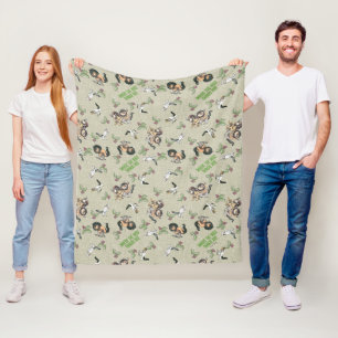Wilde Brasvakantie Patronen Fleece Deken