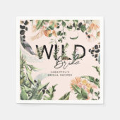 Wilde Bruid | Jungle Bruiloft Bruidsfeest Servet (Voorkant)