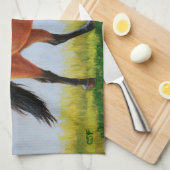 Wilde Buckskin Horse runnen Theedoek (Quarter Fold)