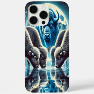 Wilde buffels verzamelen zich onder kosmisch sterr iPhone 16 pro max hoesje