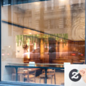 Wilde buitenste rand naadloos vensterdecaal weven  raamsticker (Cafe Raam)