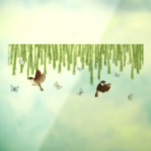 Wilde buitenste rand naadloos vensterdecaal weven  raamsticker (Vel 3)