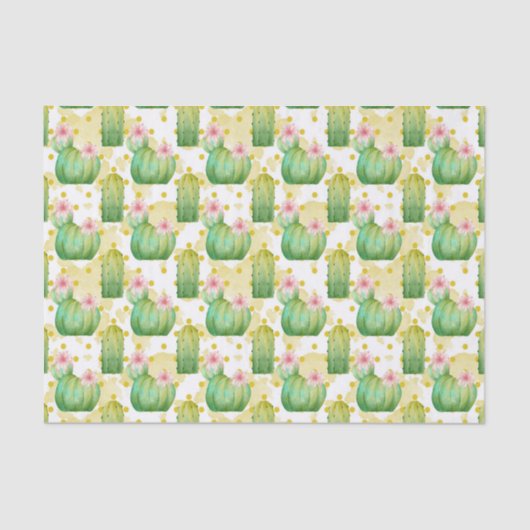 Wilde cactus patroonweefsel waterverf tissuepapier (Voorkant)
