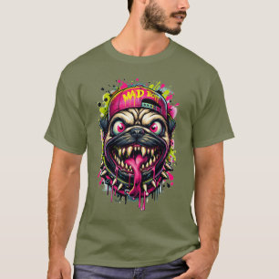 Wilde Cartoon Pug T-shirt