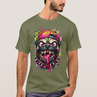 Wilde Cartoon Pug T-shirt