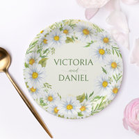 Wilde daisy spring bloemen bruiloft gepersonalisee