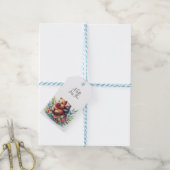 Wilde dier wombat cadeaulabel (Met Touw)