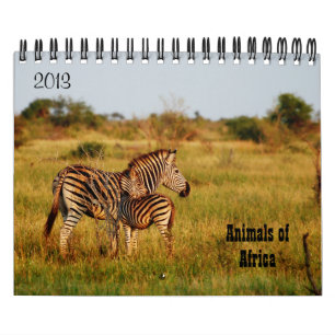 Wilde dieren Afrikaanse safari 2013 Kalender