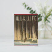 Wilde dieren behouden briefkaart (Staand voorkant)