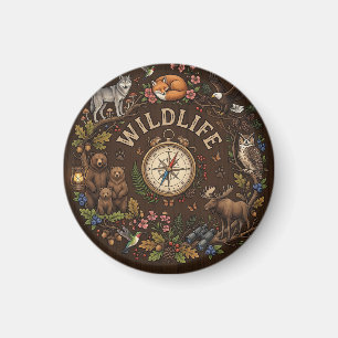 "Wilde dieren" Bos Avontuur Illustratie Magneet