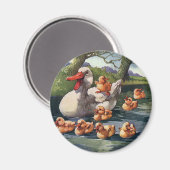 wilde dieren, eenden en eenden magneet (Voorkant / Achterkant)