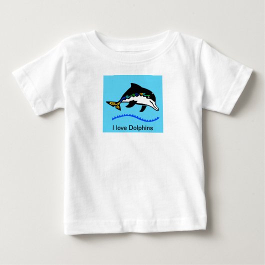 Wilde dieren - Ik hou van dolfijnen - Marine blauw (Voorkant)