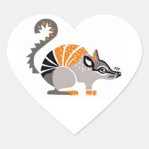 Wilde dieren - Ik hou van NUMBATS - Wildlife-buide Hart Sticker