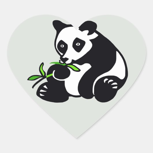 Wilde dieren Ik hou van Panda BEREN - Wildlife - N Hart Sticker (Voorkant)