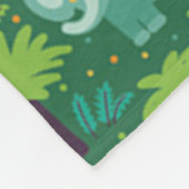 Wilde dieren in Oerwoud Fleece Deken (Hoek)