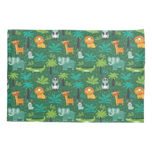 Wilde dieren in Oerwoud Kussensloop (Achterkant)