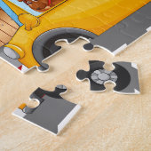 Wilde dieren in schoolbus legpuzzel (Zijkant)