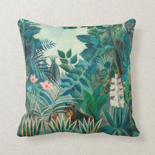 Wilde dieren in tropisch Oerwoud schilderen Kussen