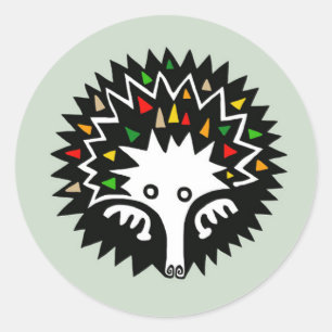 Wilde dieren - Kortsnavelige ECHIDNA - Natuur - Ronde Sticker